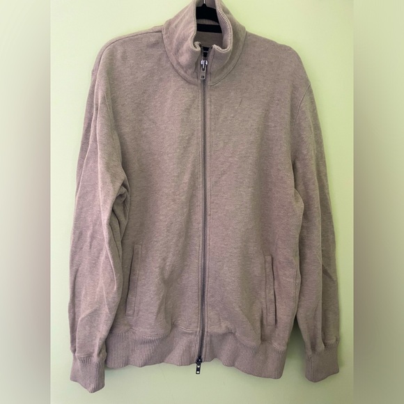 Mens Club Monaco Tan/Oatmeal Colout Full Zip Sweater Size XL - Picture 1 of 9